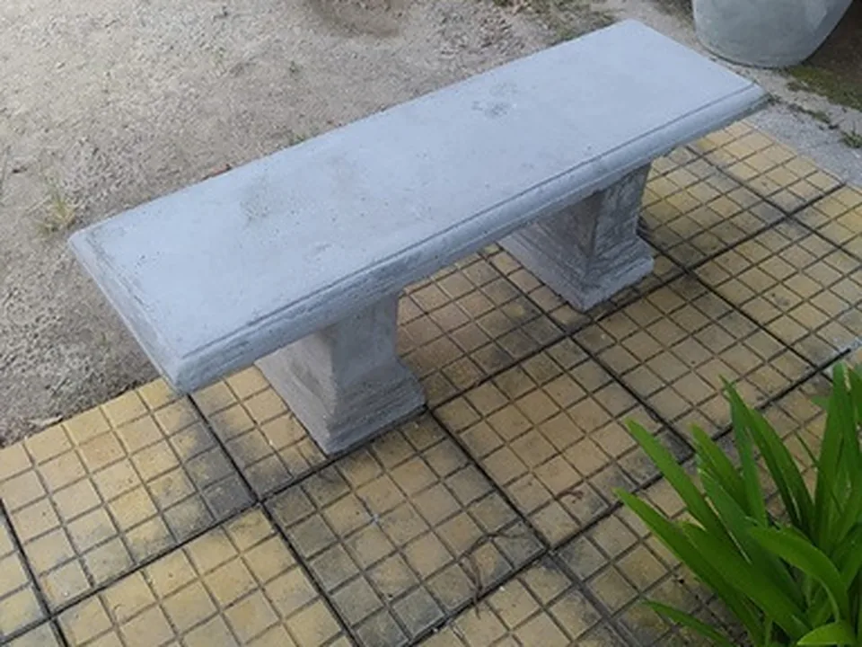 Banco Reto 120x36 cm: peça de concreto da linha artifícios de concreto Art Terra